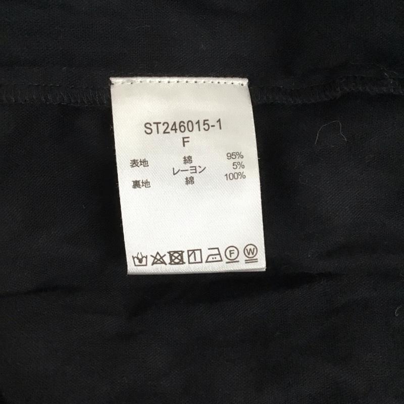スタディオクリップ studio CLIP カットソー 七分袖 FREE 無地 黒 / ブラック / レディース USED 古着 中古 10129292