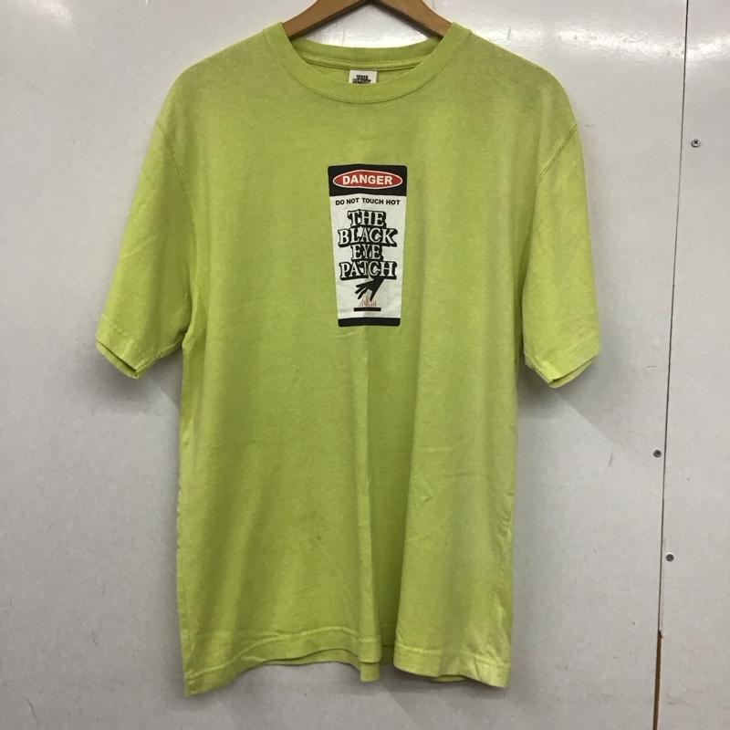 ブラックアイパッチ Black eye patch Tシャツ 半袖 半袖カットソー プリントTシャツ クルーネックカットソー M ロゴ、文字 緑 / グリーン / メンズ USED 古着 中古 10138449
