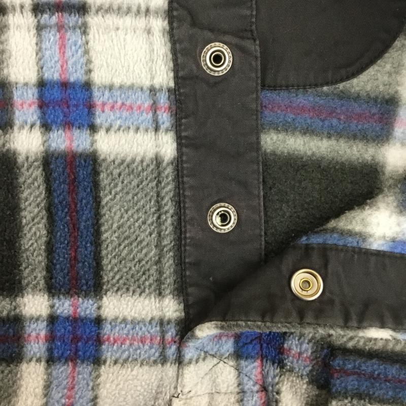 チャップス CHAPS トレーナー 長袖 フリースボタンナッププルオーバー チェック 青 / ブルー / X 黒 / ブラック / X 灰 / グレー / X 赤 / レッド /  メンズ USED 古着 中古 10118508