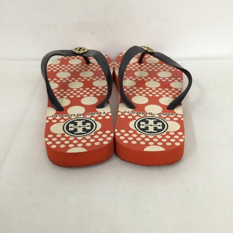 トリーバーチ TORY BURCH サンダル サンダル ビーチサンダル 箱有 ロゴ、文字 赤 / レッド / レディース USED 古着 中古 10128294