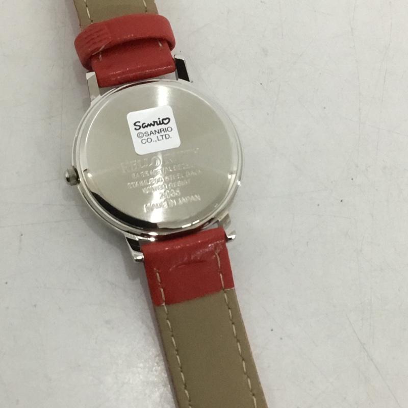 シチズン CITIZEN 腕時計 アナログ(クォーツ式) 0005N001 ハローキティ Hello Kitty ロゴ、文字 X キャラクター 赤 / レッド / レディース USED 古着 中古 10144090