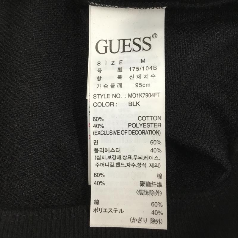 ゲス Guess トレーナー 長袖 M ロゴ、文字 黒 / ブラック / X 金 / ゴールド / メンズ USED 古着 中古 10133596