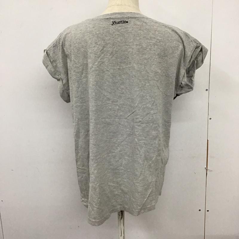 ジュエティ jouetie カットソー 半袖 081210601100 THRASHERmagazine Tシャツ コラボ M ロゴ、文字 灰 / グレー / レディース USED 古着 中古 10125255