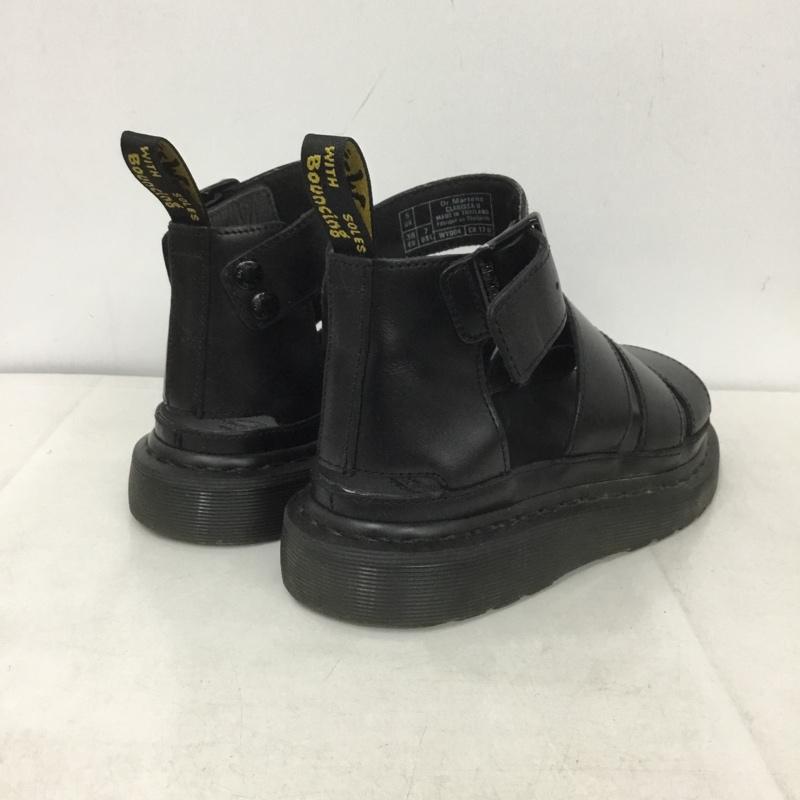 ドクターマーチン Dr.Martens サンダル サンダル WY004 レザー UK5 US:7 ロゴ、文字 黒 / ブラック / レディース USED 古着 中古 10139221