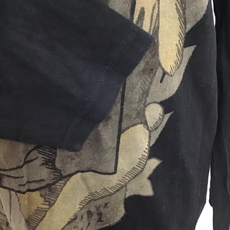 グラム glamb カットソー 長袖 長袖カットソー クルーネックカットソー ロングスリーブカットソー プリントTシャツ 4 プリント 黒 / ブラック /  メンズ USED 古着 中古 10109092