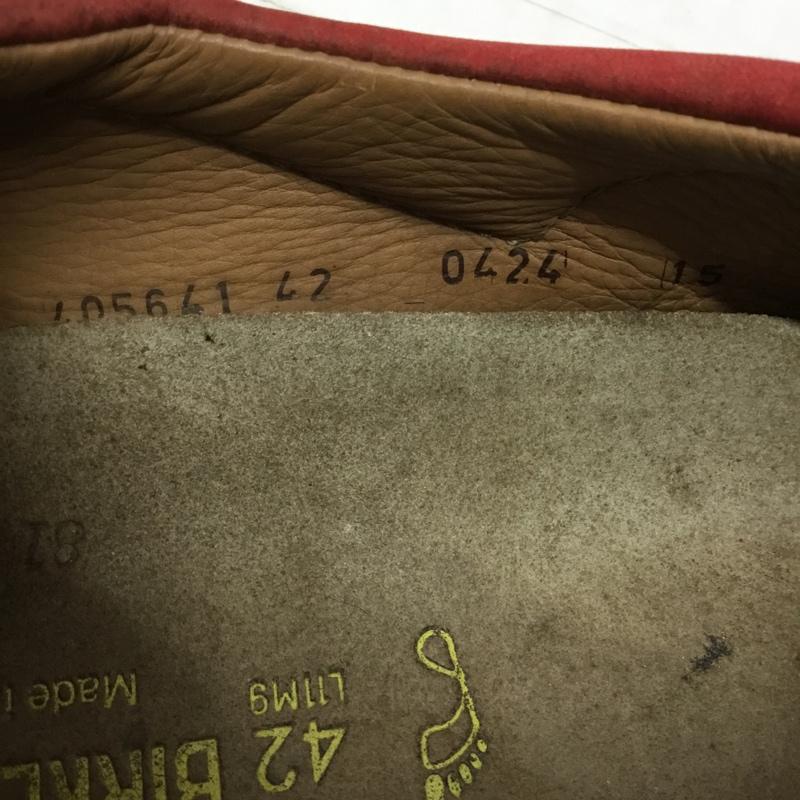 ビルケンシュトック BIRKENSTOCK カジュアルシューズ カジュアルシューズ 405641 レザー 42 無地 赤 / レッド / メンズ USED 古着 中古 10117626