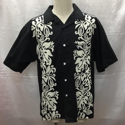 古着 USED シャツ、ブラウス 半袖 半袖シャツ カラーシャツ 半袖カットソー アロハシャツ S 花柄 X プリント 白 / ホワイト / X 黒 / ブラック /  メンズ USED 古着 中古 10108701