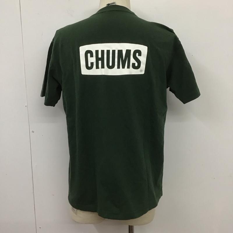 チャムス CHUMS Tシャツ 半袖 半袖カットソー プリントTシャツ クルーネックカットソー XL ロゴ、文字 緑 / グリーン / メンズ USED 古着 中古 10106831