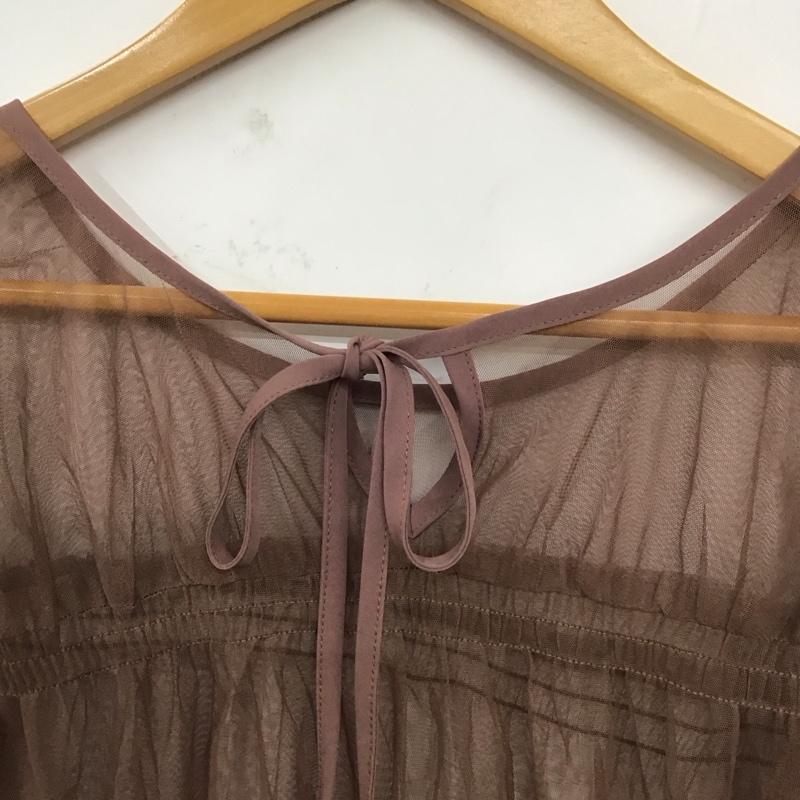 アルシーヴ archives カットソー 半袖 バルーンチュールTOPS バルーン袖 M 無地 桃 / ピンク / レディース USED 古着 中古 10129195