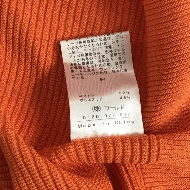 インディヴィ INDIVI ニット、セーター 半袖 半袖ニットカットソー クルーネック セーター 38 無地 橙 / オレンジ / レディース USED 古着 中古 10128977