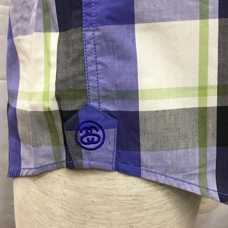 ステューシー STUSSY シャツ、ブラウス 半袖 半袖シャツ カラーシャツ 半袖カットソー チェックシャツ ボタンダウンシャツ S チェック マルチカラー / マルチカラー /  メンズ USED 古着 中古 10108526