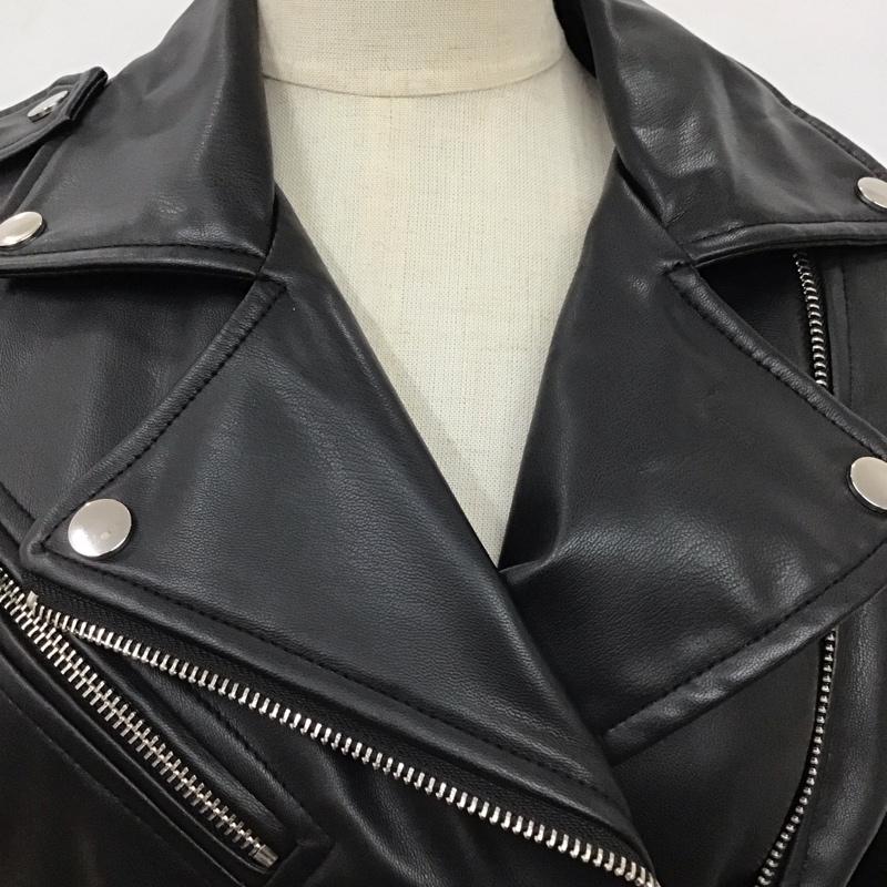 ザラ ZARA ジャケット、上着 ライダース 3046 231 800 ダブルライダース フェイクレザー XS 無地 黒 / ブラック / レディース USED 古着 中古 10116184
