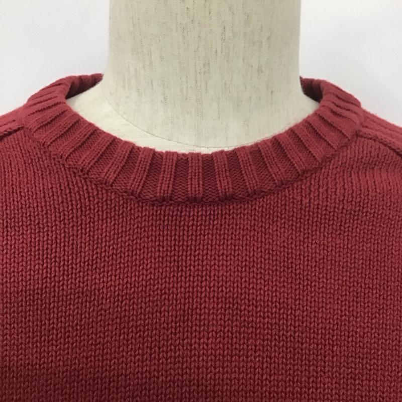 トミー ジーンズ TOMMY JEANS ニット、セーター 長袖 XL 無地 えんじ / ワインレッド / メンズ USED 古着 中古 10108014