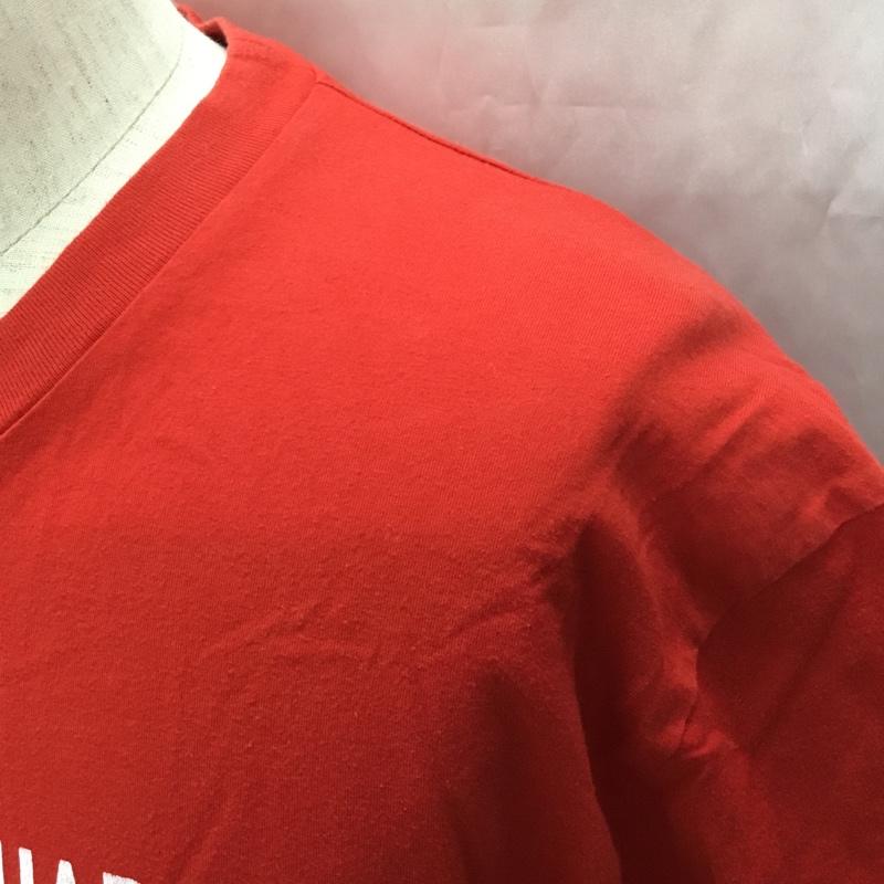 ディースクエアード DSQUARED2 Tシャツ 半袖 半袖カットソー プリントTシャツ クルーネックカットソー XL ロゴ、文字 赤 / レッド /  メンズ USED 古着 中古 10108946