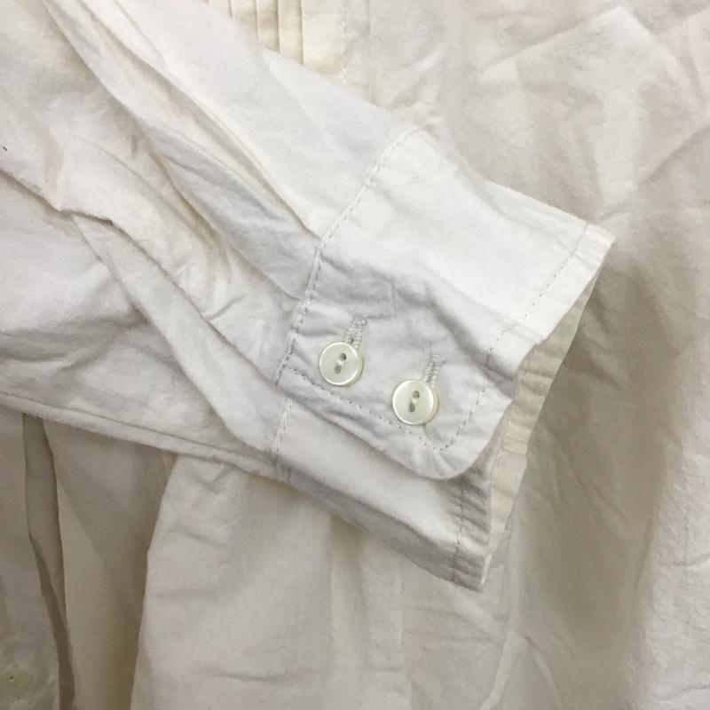 ひより HIYORI シャツ、ブラウス 長袖 長袖シャツ ノーカラーシャツ フリルシャツ FREE 無地 オフホワイト / オフホワイト / レディース USED 古着 中古 10128957