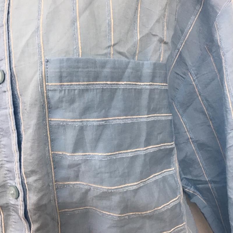 ザラ ZARA シャツ、ブラウス 長袖 長袖シャツ ストライプシャツ カラーシャツ S ストライプ 水色 / ライトブルー / レディース USED 古着 中古 10126883