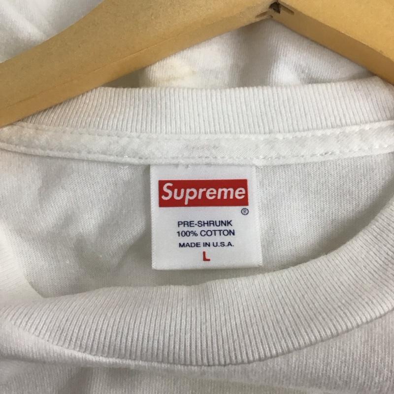 シュプリーム Supreme Tシャツ 半袖 21AW ShrekTee シュレックロゴプリントTシャツ L ロゴ、文字 白 / ホワイト / メンズ USED 古着 中古 10129622