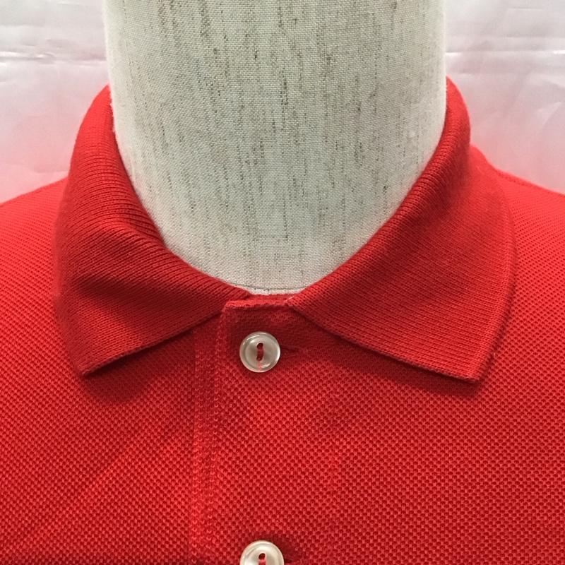 ラコステ LACOSTE ポロシャツ 半袖 半袖ポロシャツ カラーシャツ 半袖カットソー 3 ロゴ、文字 赤 / レッド /  メンズ USED 古着 中古 10111467