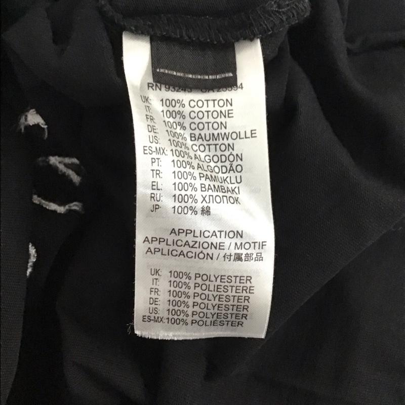 ディーゼル DIESEL Tシャツ 半袖 半袖カットソー プリントTシャツ クルーネックカットソー ロゴ、文字 黒 / ブラック / レディース USED 古着 中古 10136122