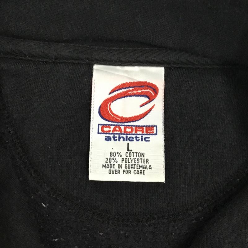 古着 USED トレーナー 長袖 長袖トレーナー スウェット ジップアップネック リブスウェットカットソー L ロゴ、文字 黒 / ブラック /  メンズ USED 古着 中古 10120694