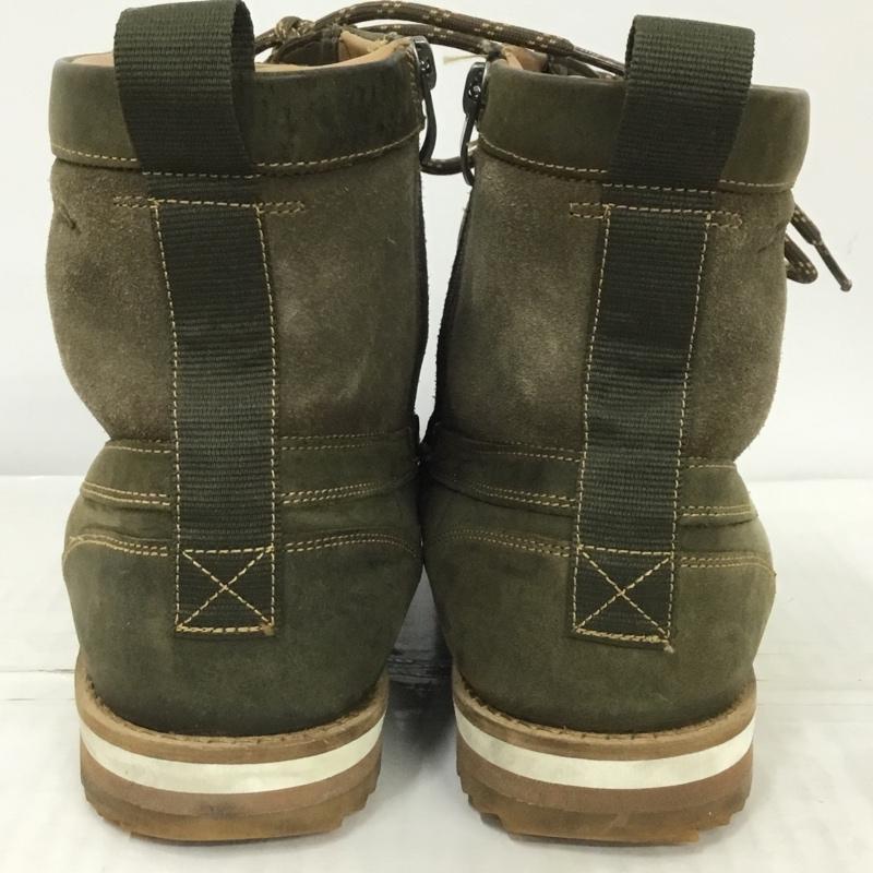クラークス Clarks ブーツ ショートブーツ 61384438 レースアップブーツ ファスナー UK8 US:9 ロゴ、文字 カーキ / カーキ / メンズ USED 古着 中古 10124189
