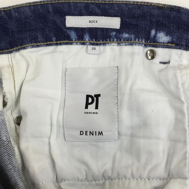 ユーズドクロージング used clothes パンツ デニム、ジーンズ PT TORINO ブリーチデニムパンツ 32インチ 総柄 白 / ホワイト / X インディゴ / インディゴ /  メンズ USED 古着 中古 10124748