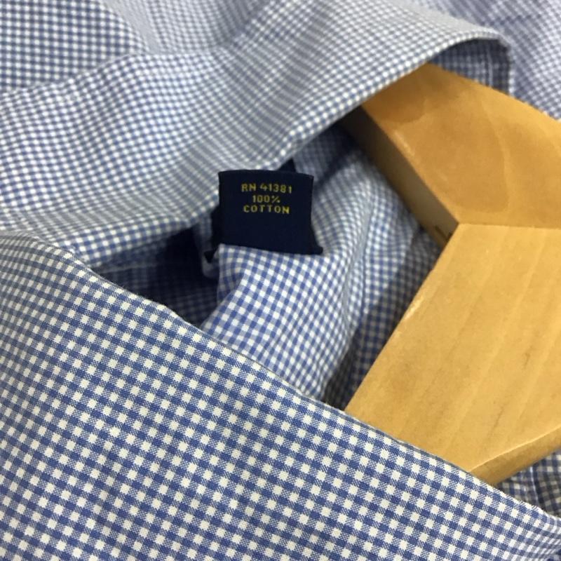 ラルフローレン RALPHLAUREN シャツ、ブラウス 長袖 長袖シャツ チェックシャツ カラーシャツ ボタンダウンシャツ L チェック 白 / ホワイト / X 水色 / ライトブルー / メンズ USED 古着 中古 10130755