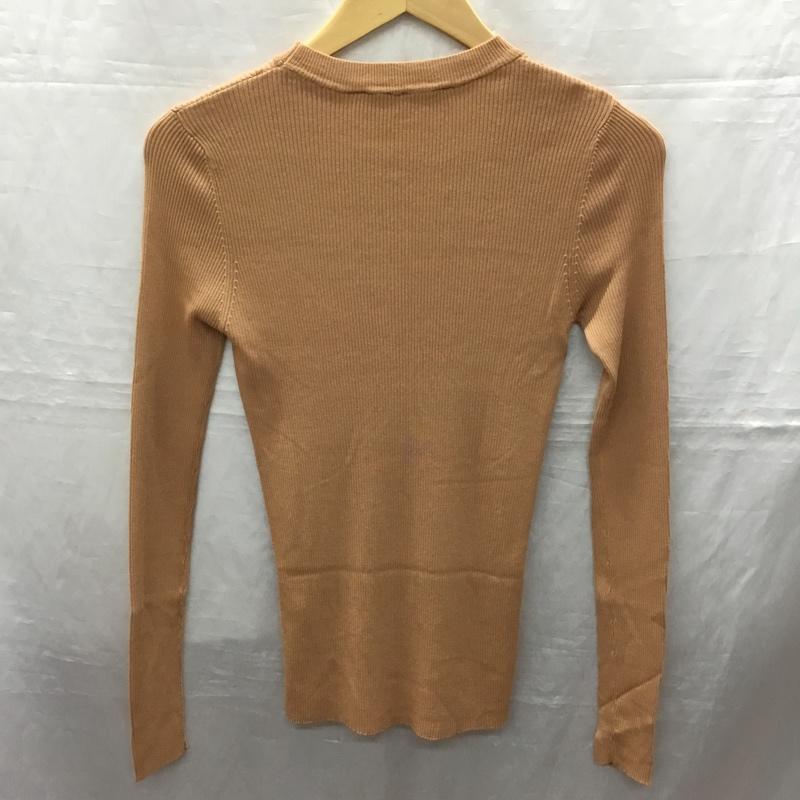 ザラ ZARA カットソー 長袖 M 無地 ベージュ / ベージュ / レディース USED 古着 中古 10121993