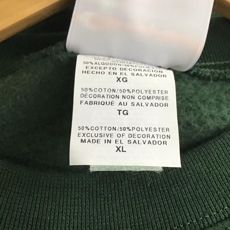 チャンピオン Champion トレーナー 長袖 裏起毛 スウェット MONO-MART XL ワンポイント 緑 / グリーン / メンズ USED 古着 中古 10132218