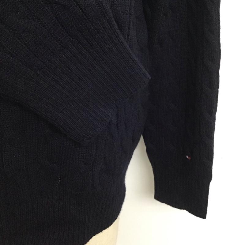 トミーヒルフィガー TOMMY HILFIGER ニット、セーター 長袖 長袖ニットカットソー ニット セーター クルーネックニット L 紺 / ネイビー / メンズ USED 古着 中古 10112835