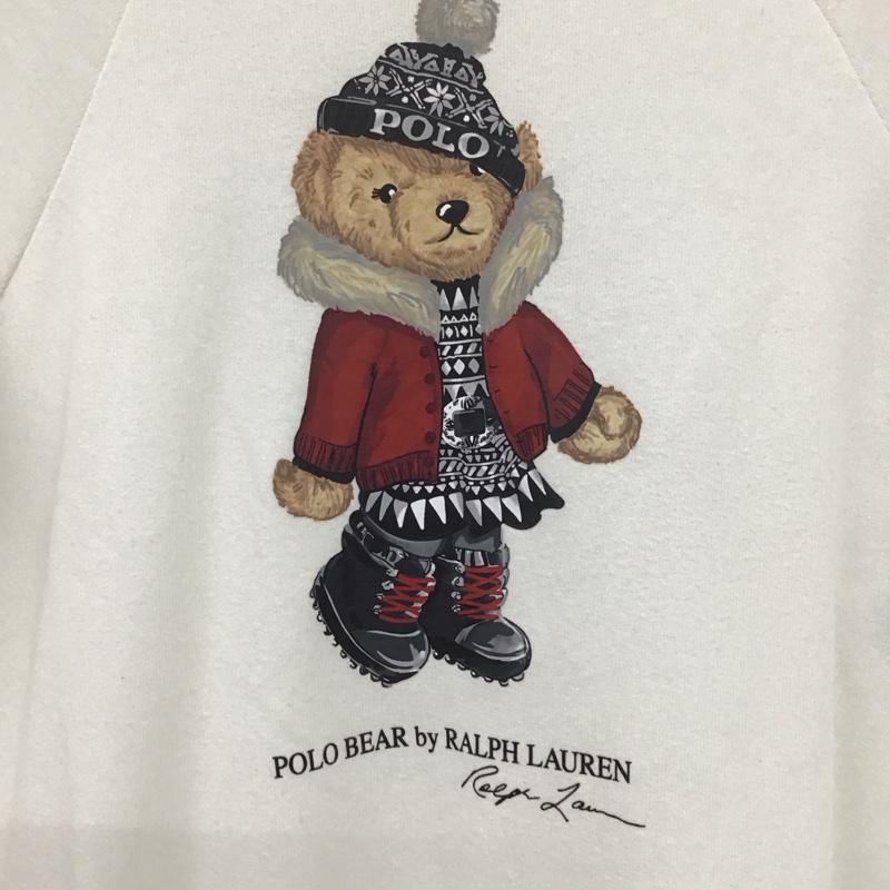 ポロラルフローレン POLO RALPH LAUREN ワンピース ロングスカート 長袖ロングワンピース スウェットワンピース クルーネック L プリント 白 / ホワイト / レディース USED 古着 中古 10136114