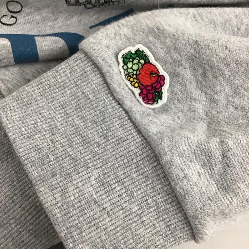 フルーツオブザルーム FRUIT OF THE LOOM トレーナー 長袖 長袖トレーナー スウェット クルーネック プルオーバー L ロゴ、文字 灰 / グレー / メンズ USED 古着 中古 10134015