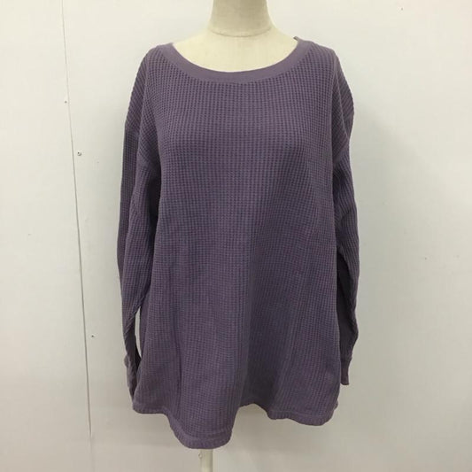 ニコアンド niko and... カットソー 長袖 ST85TC03AD ワッフルカットソー 4 無地 紫 / パープル /  レディース USED 古着 中古 10108193