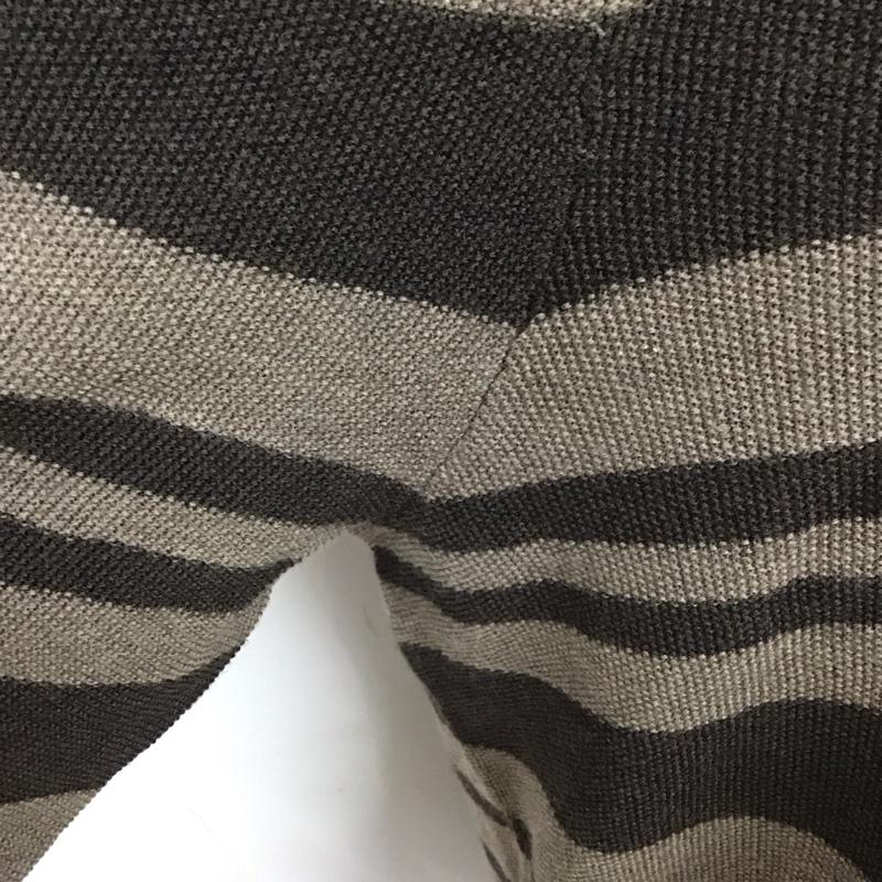 ブルックスブラザーズ BROOKS BROTHERS ニット、セーター 長袖 ハーフジップ ウール M ボーダー柄 茶 / ブラウン / X ダークブラウン / ダークブラウン / メンズ USED 古着 中古 10111247