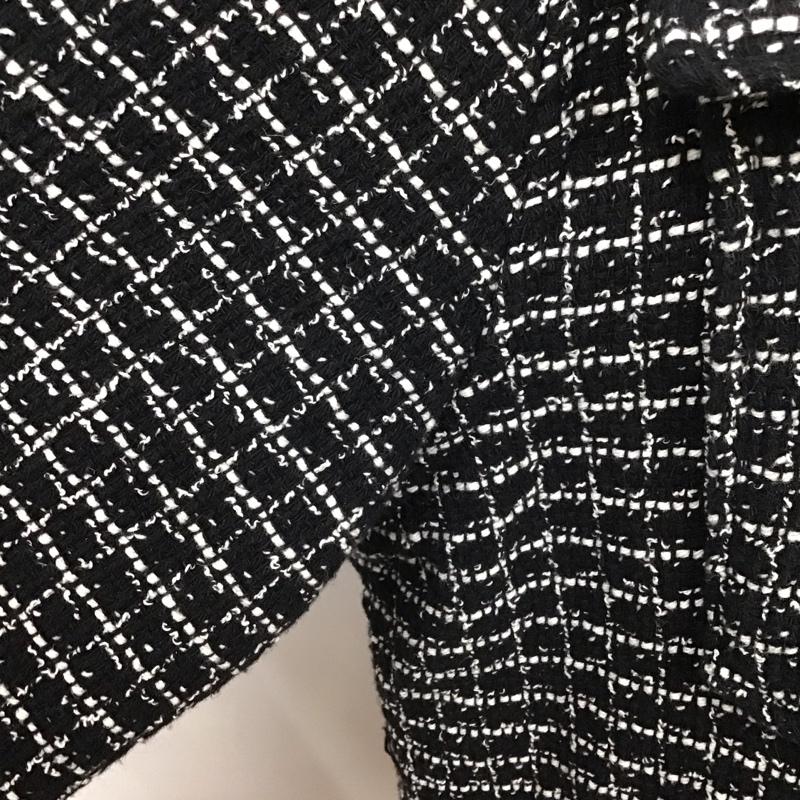ザラ ZARA ジャケット、上着 ジャケット、ブレザー 8523 169 093 シャツジャケット ツイード M チェック 黒 / ブラック / X 白 / ホワイト / レディース USED 古着 中古 10125818