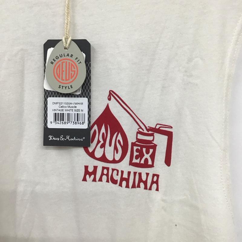 デウスエクスマキナ DEUS EX MACHINA タンクトップ タンクトップ dmp2211535a CALICOMUSCLE ノースリーブカットソー M ロゴ、文字 白 / ホワイト / メンズ USED 古着 中古 10130743