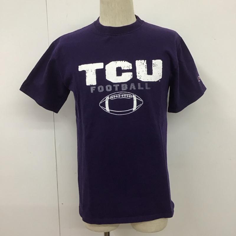 チャンピオン Champion Tシャツ 半袖 半袖カットソー プリントTシャツ クルーネックカットソー M プリント 紫 / パープル / メンズ USED 古着 中古 10107213