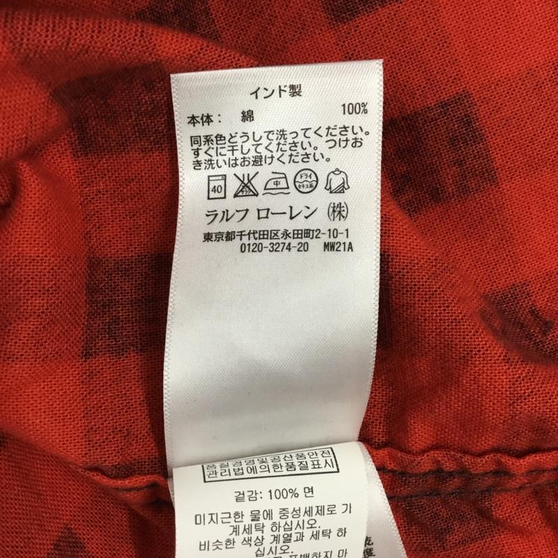 デニムアンドサプライラルフローレン DENIM & SUPPLYRALPHLAUREN シャツ、ブラウス 長袖 ワークシャツ コットン S チェック 黒 / ブラック / X 赤 / レッド / メンズ USED 古着 中古 10109264