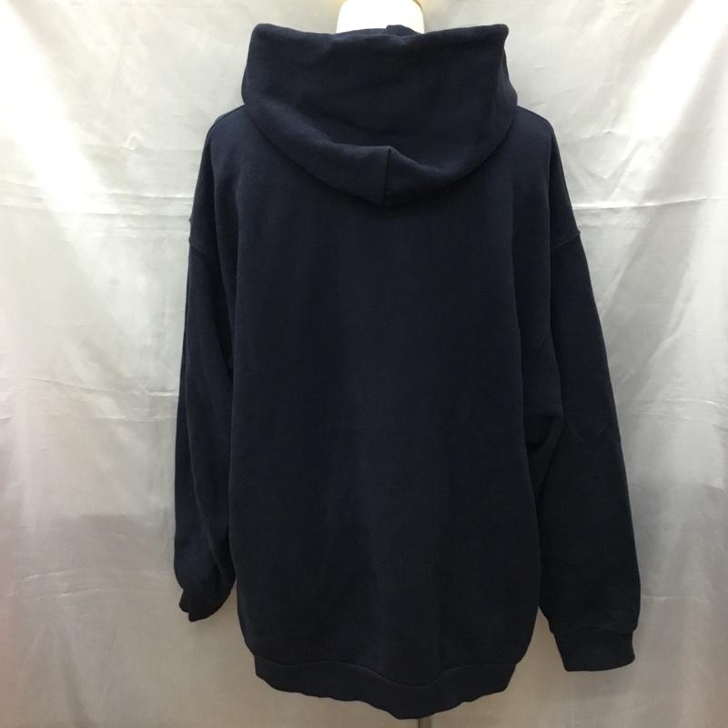 ノーティカ NAUTICA パーカー 長袖 長袖パーカー フード付きパーカー プリントスウェット トレーナー XL ロゴ、文字 紺 / ネイビー / メンズ USED 古着 中古 10114792