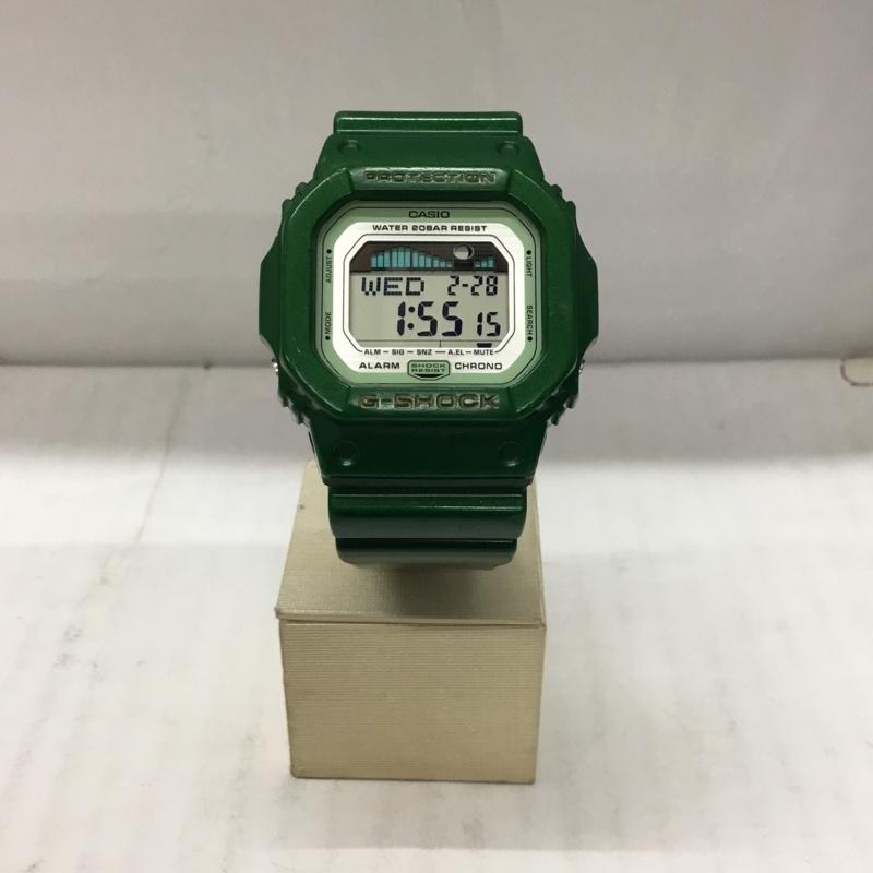 ジーショック G-SHOCK 腕時計 デジタル GLX-5600A スクエア G-LIDE ロゴ、文字 緑 / グリーン / メンズ USED 古着 中古 10106398