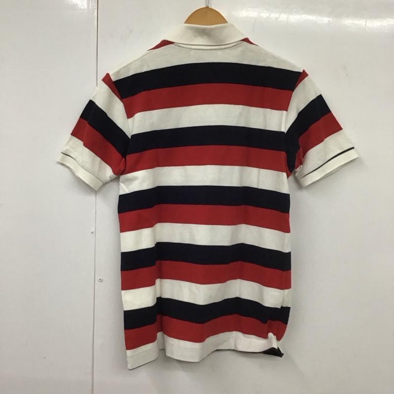 アベイシングエイプ A BATHING APE ポロシャツ 半袖 半袖ポロシャツ 半袖カットソー カラーシャツ S ボーダー柄 白 / ホワイト / X 赤 / レッド / X 紺 / ネイビー / メンズ USED 古着 中古 10131541