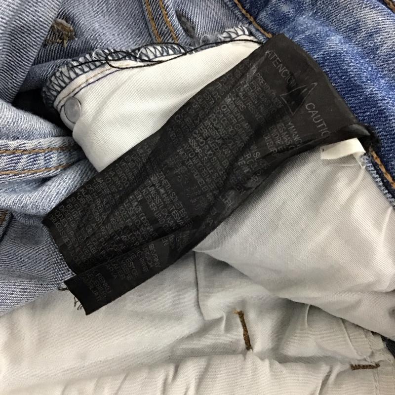 ザラメン ZARA MAN パンツ デニム、ジーンズ デニムパンツ スリムパンツ カジュアルパンツ ストレッチパンツ 38 ダメージ加工 インディゴ / インディゴ / メンズ USED 古着 中古 10149710
