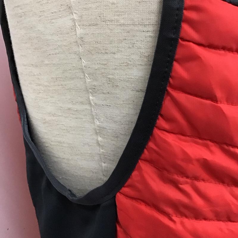 エディーバウアー Eddie Bauer ベスト ベスト ジップアップベスト ダウンベスト ノースリーブカットソー S ロゴ、文字 赤 / レッド / X 紺 / ネイビー / メンズ USED 古着 中古 10110415