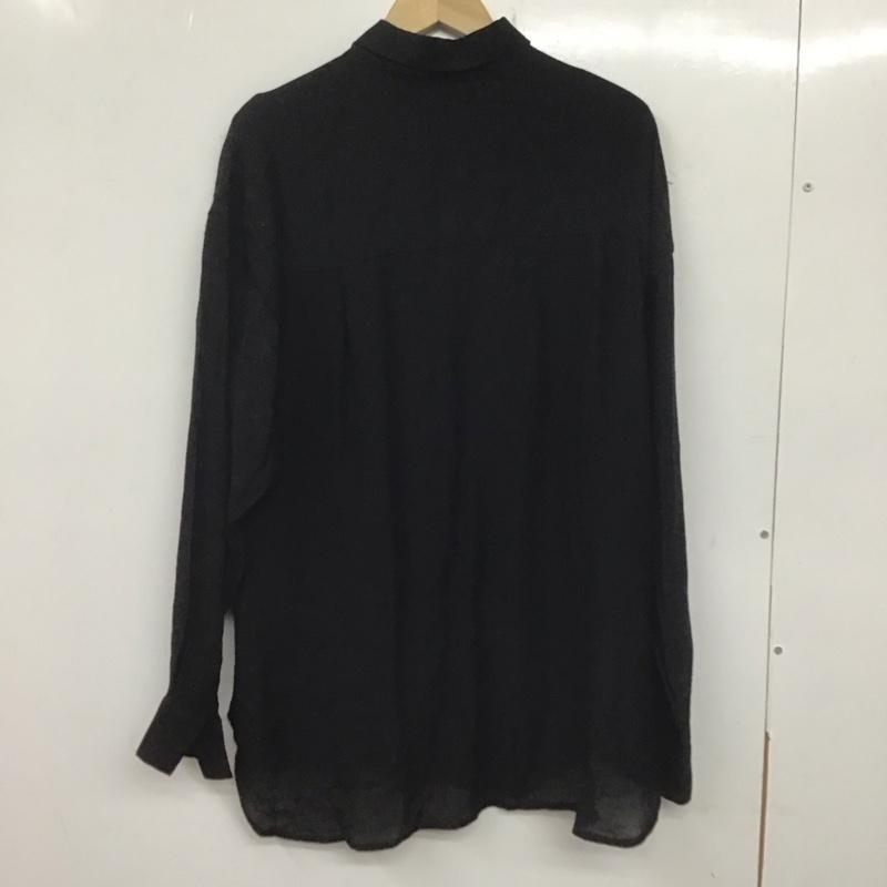 アズールバイマウジー AZUL BY MOUSSY シャツ、ブラウス 長袖 250GSB30-431F クレープシアーシャツ FREE 無地 黒 / ブラック / レディース USED 古着 中古 10138917