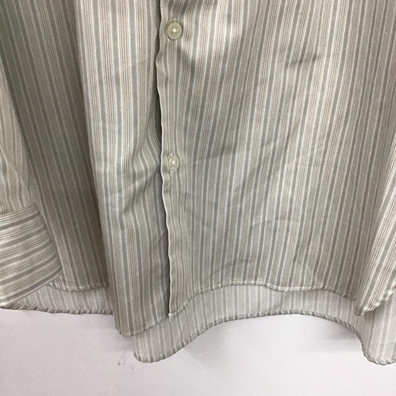 グリーンレーベルリラクシング green label relaxing シャツ、ブラウス 長袖 3211-166-2945 長袖シャツ ノーカラーシャツ ストライプシャツ XL ストライプ マルチカラー / マルチカラー / メンズ USED 古着 中古 10139006