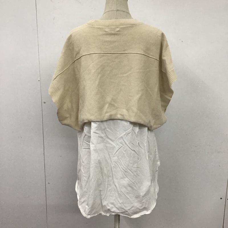 ローリーズファーム LOWRYS FARM カットソー 半袖 lf621131cf ノースリーブカットソー ニットベスト ノースリーブシャツ 2点セット FREE 無地 白 / ホワイト / レディース USED 古着 中古 10126081