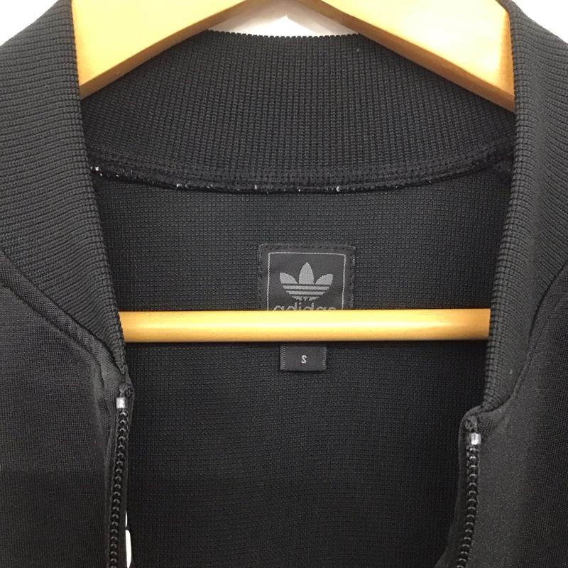 アディダス adidas ジャケット、上着 ジャケット、ブレザー トラックジャケット スポーツウェア ジップアップジャケット ジャージ S ロゴ、文字 白 / ホワイト / X 黒 / ブラック / メンズ USED 古着 中古 10136134
