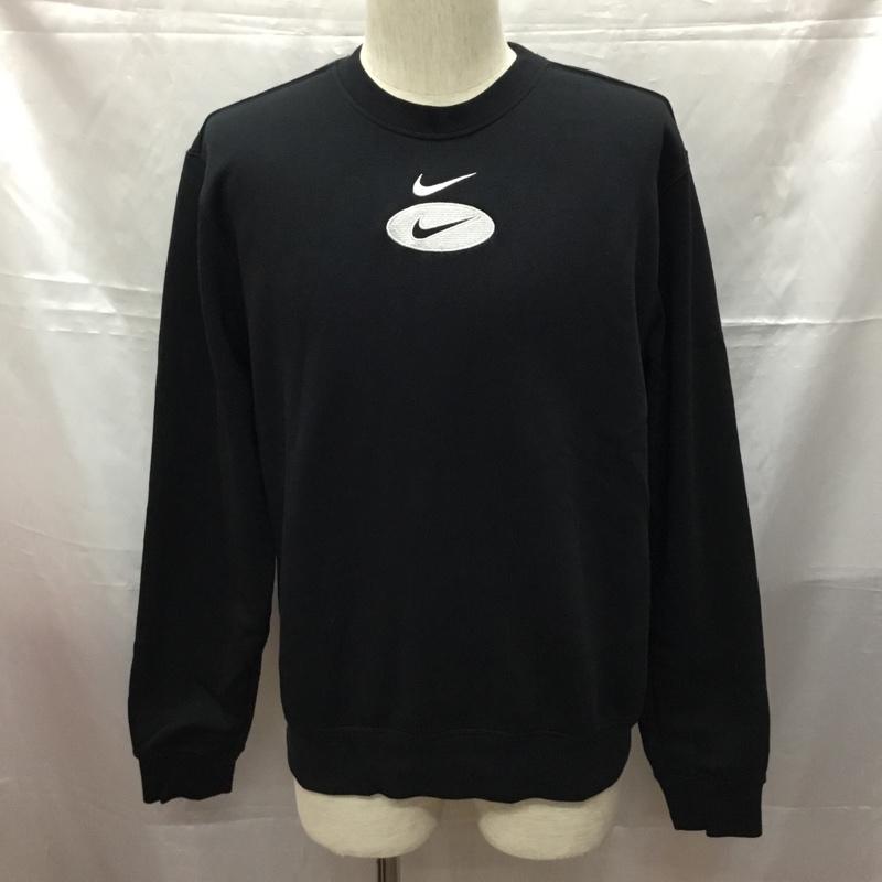 ナイキ NIKE トレーナー 長袖 dm5461-010 スウェットトレーナー スポーツウェア クルーネックカットソー M ロゴ、文字 黒 / ブラック / メンズ USED 古着 中古 10108246