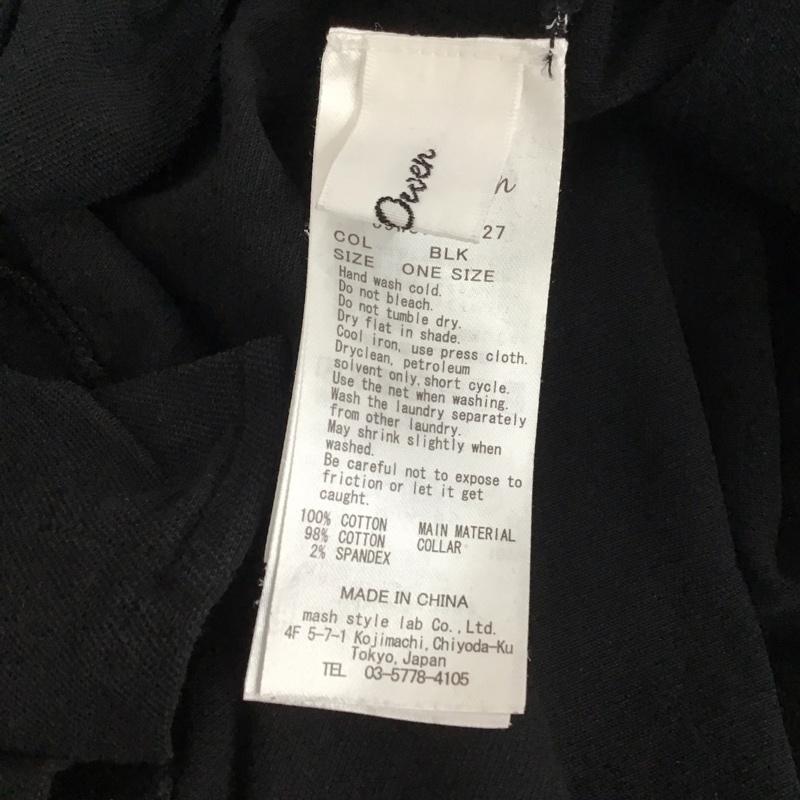 ミラオーウェン Mila Owen Tシャツ 半袖 09WCT202227 袖折り返しビックTシャツ オーバーサイズ 46 無地 黒 / ブラック / レディース USED 古着 中古 10112193