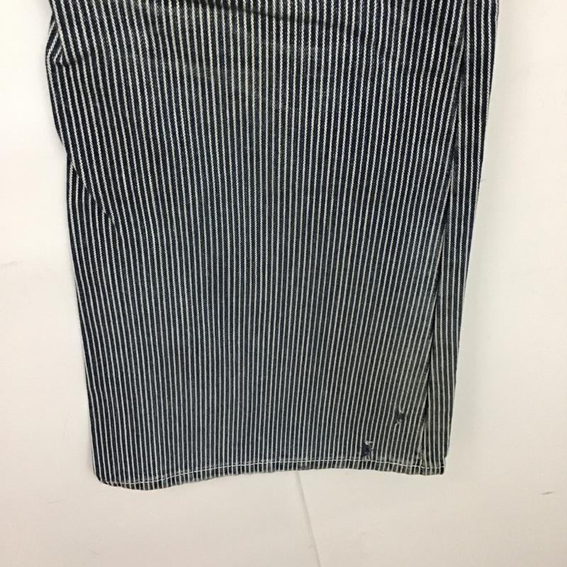 リー Lee パンツ ワークパンツ、ペインターパンツ JOHN’S CLOTHING ヒッコリー ブーツカット M ストライプ 白 / ホワイト / X インディゴ / インディゴ / メンズ USED 古着 中古 10131421